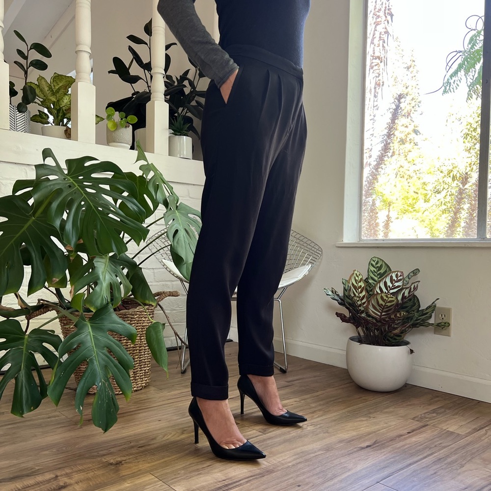 Black Tapered Pants